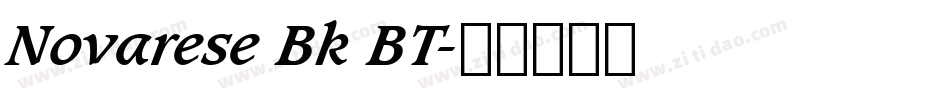 Novarese Bk BT字体转换
